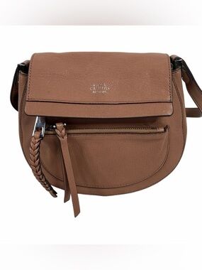 Vince Camuto Blush Pink Leather Crossbody Saddle Bag